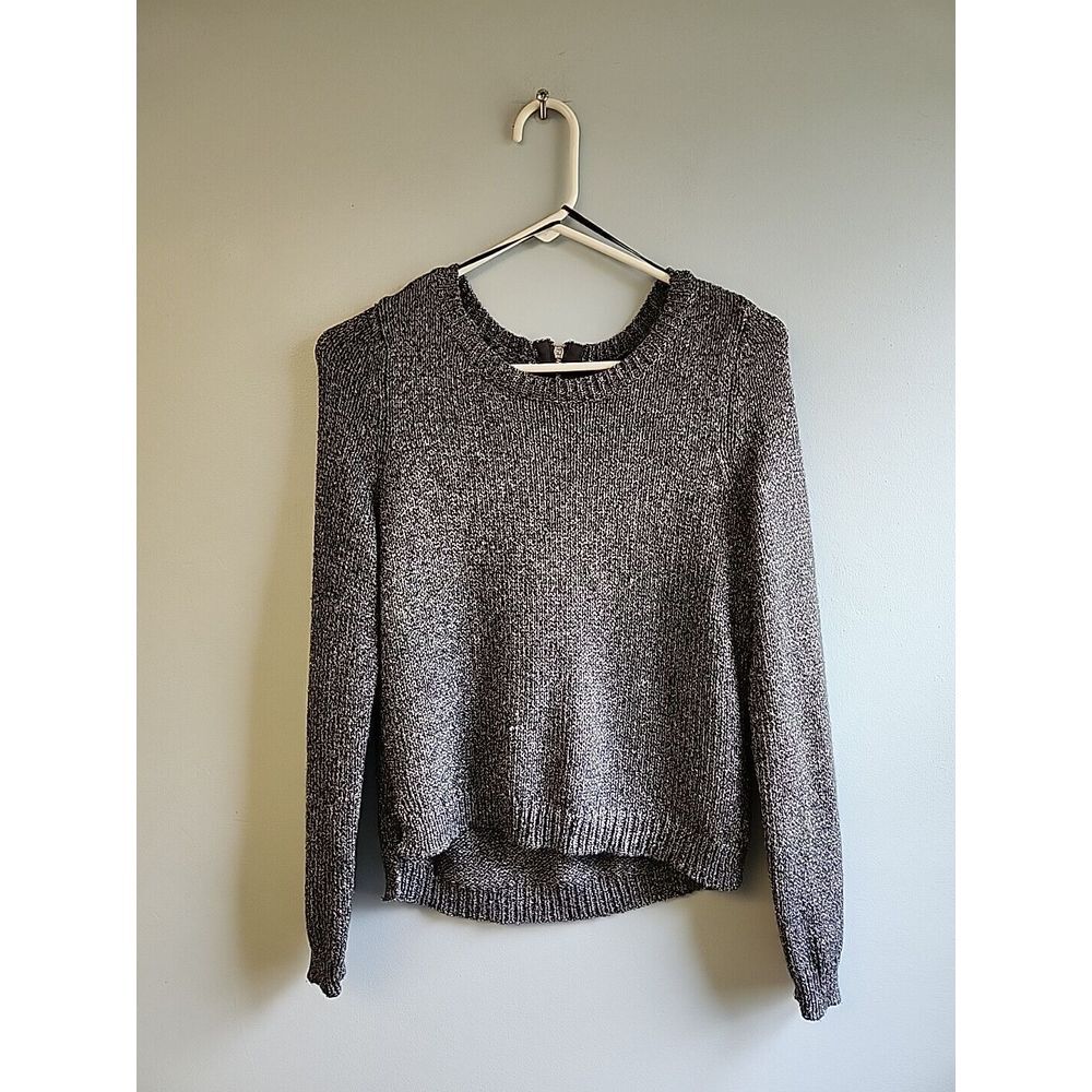 H&M Divided Silver Sparkle Knit Sweater Long Sleeve Size S Pre-owned‎